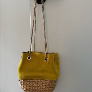 Yellow and Tan Women's Bag